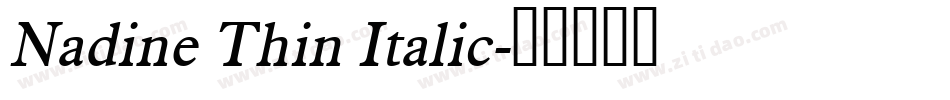 Nadine Thin Italic字体转换